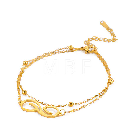Infinity 304 Stainless Steel Double Layer Anklets FS-WGFE1F4-02-1