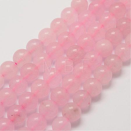Natural Rose Quartz Bead Strands G-P281-02-10mm-1