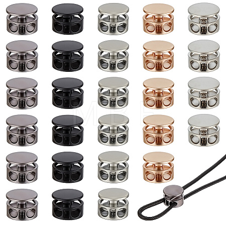 30Pcs 5 Colors Alloy Cord Locks FIND-PH0062-17-1
