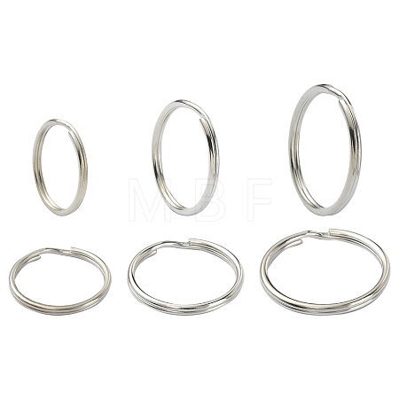 60Pcs 3 Styles Iron Split Key Rings IFIN-YW0003-34-1