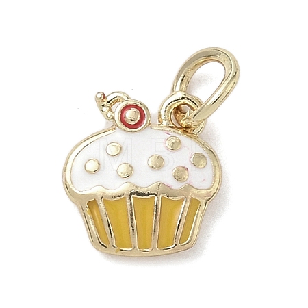 Brass Enamel Charms KK-K368-17G-01-1