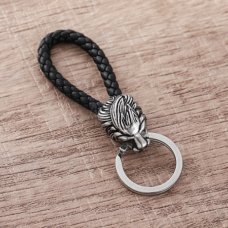 Braided PU Leather Keychains RE1354-1