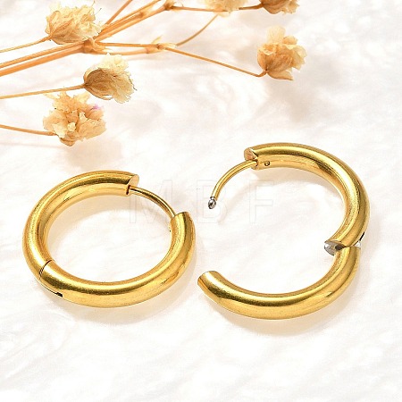 304 Stainless Steel Hoop Earrings for Women EJEW-M068-15A-G-1