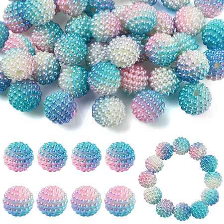 40Pcs Imitation Pearl Acrylic Beads OACR-FS0002-89A-07-1