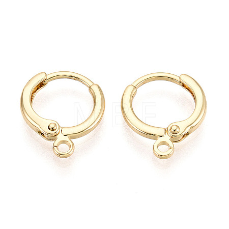 Brass Hoop Earring Findings KK-N276-12G-1