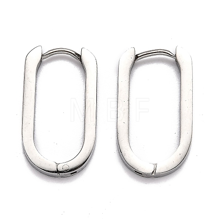 Tarnish Resistant 304 Stainless Steel Huggie Hoop Earrings STAS-J033-11C-P-1
