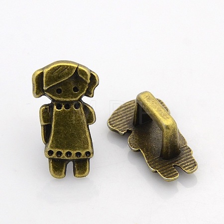 Tibetan Style Alloy Slide Charms PALLOY-J417-30AB-NF-1