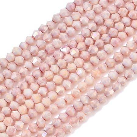 Electroplate Bicone Glass Beads Strands GL-T021-2.5x3mm-16-20-1