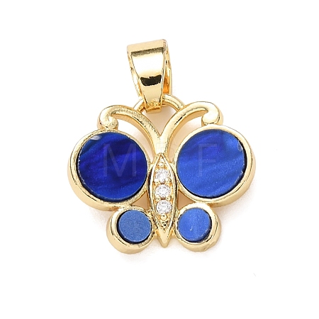 Brass Micro Pave Cubic Zirconia Pendants KK-C161-02G-08-1