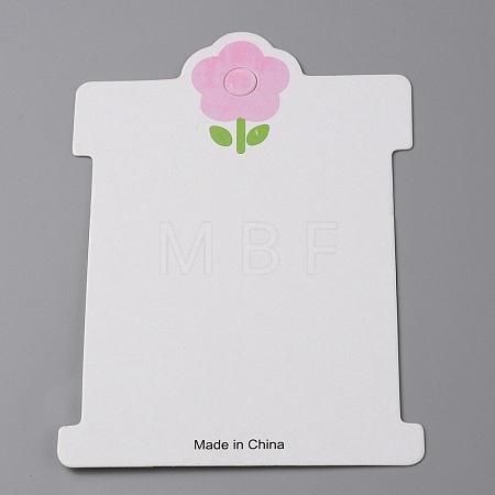 100Pcs Paper Hair Tie Display Cards CDIS-WH0006-13C-1