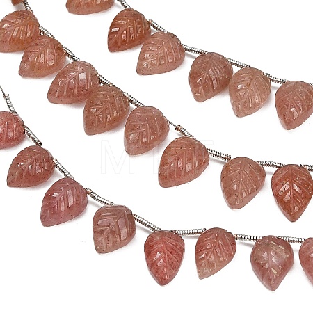 Natural Strawberry Quartz Carved Beads Strands GG-CBA0C95-E02-01-1