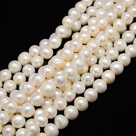 Natural Cultured Freshwater Pearl Beads Strands PEAR-L001-B-07-01-1