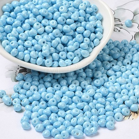 6/0 Opaque Baking Paint Glass Seed Beads SEED-M012-02A-13-1