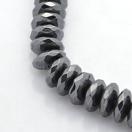 Electroplate Non-magnetic Synthetic Hematite Beads Strands X-G-J208H-03-1