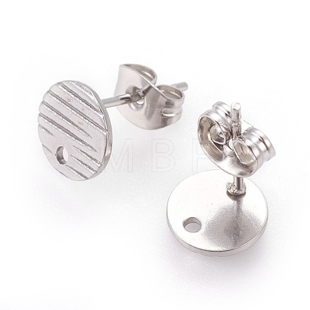 Non-Tarnish 304 Stainless Steel Ear Stud Findings STAS-O119-17A-P-1
