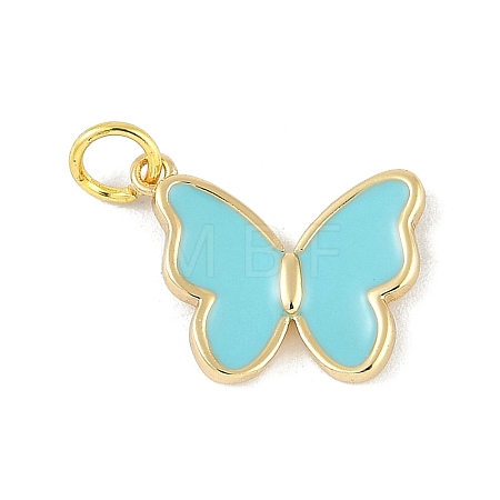 Brass Enamel Pendants KK-B114-16G-03-1