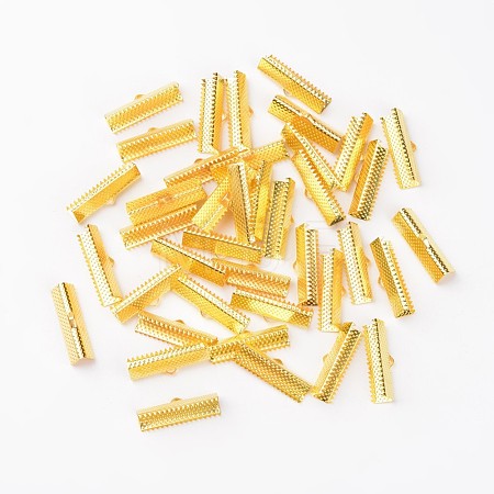 Iron Ribbon Crimp Ends X-E182Y-G-1