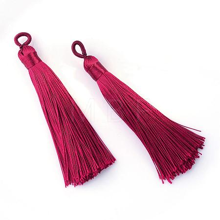 Polyester Tassel Big Pendants Decoration AJEW-S059-08-1