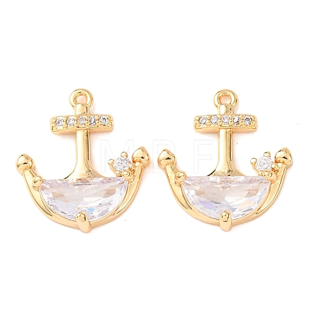 Brass Micro Pave Cubic Zirconia Pendants KK-A284-05G-1