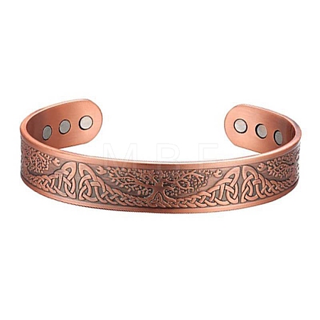 Alloy Magnetic Cuff Bangles for Woman Men PW-WG11C77-01-1