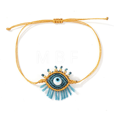 Bohemian Handmade Evil Eye with Tassels Charm Bracelets DD3268-6-1