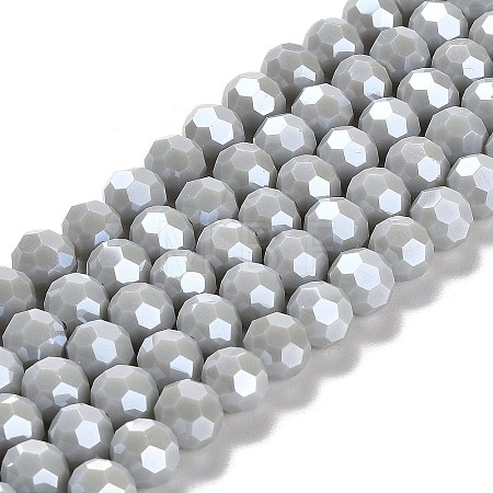Electroplate Opaque Glass Beads Strands EGLA-A035-P8mm-A22-1