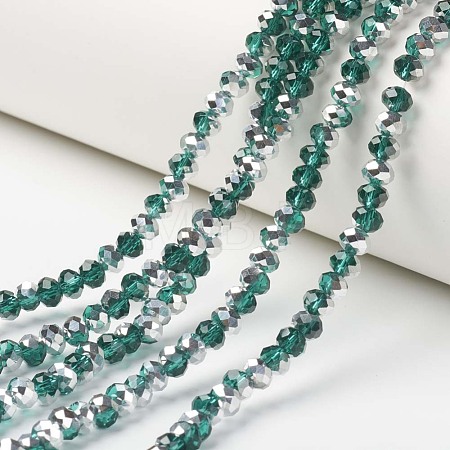 Electroplate Transparent Glass Beads Strands EGLA-A034-T4mm-M15-1