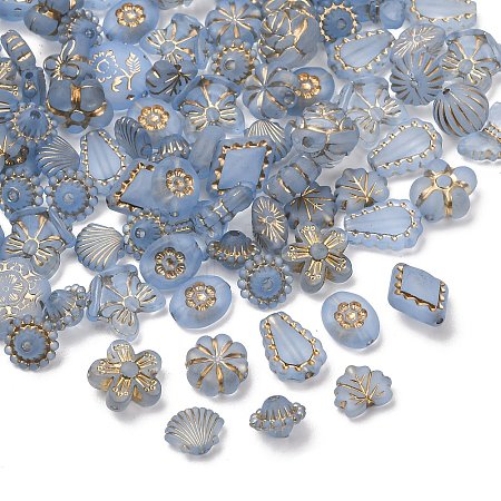 Frosted Transparent Acrylic Beads OACR-Z041-03-1