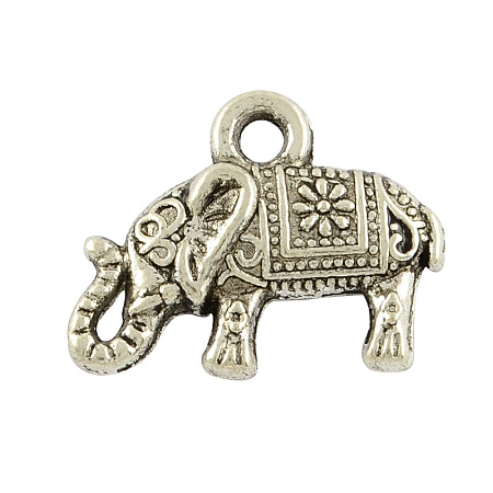 Tibetan Style Alloy Elephant Pendants LS-TIBEP-23670-AS-LF-1