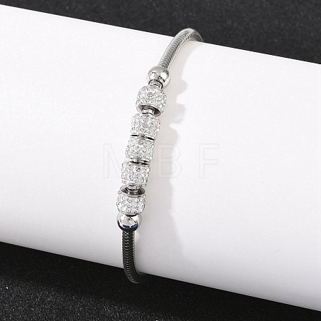 Polymer Clay Rhinestone Beaded Bracelets SA-D001-06P-1