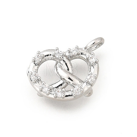 Brass Micro Pave Cubic Zirconia Pendants KK-Q097-05B-P-1