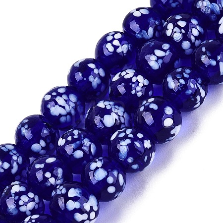 Handmade Lampwork Beads Strands LAMP-N037-07E-1