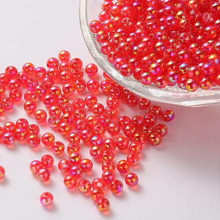 Eco-Friendly Transparent Acrylic Beads X-PL733-3-1