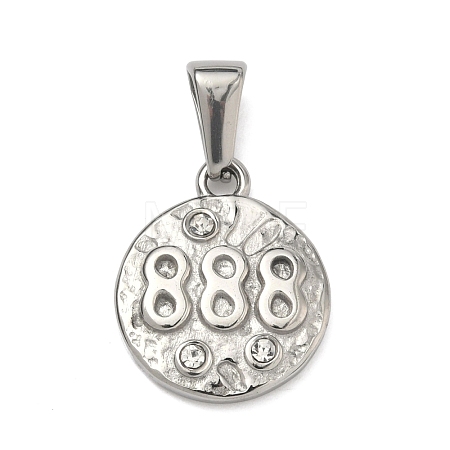 Textured 304 Stainless Steel Pendants STAS-A140-02P-8-1