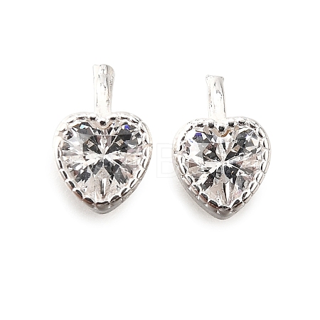 925 Sterling Silver Pave Clear Cubic Zirconia Charms STER-D306-04S-02-1