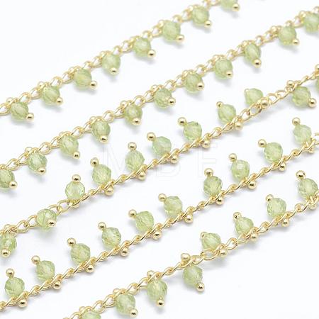 Natural Peridot Handmade Beaded Chains CHC-P003-11L-1