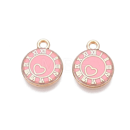 Rack Plating Alloy Enamel Pendants ENAM-N070-01A-02G-03-1