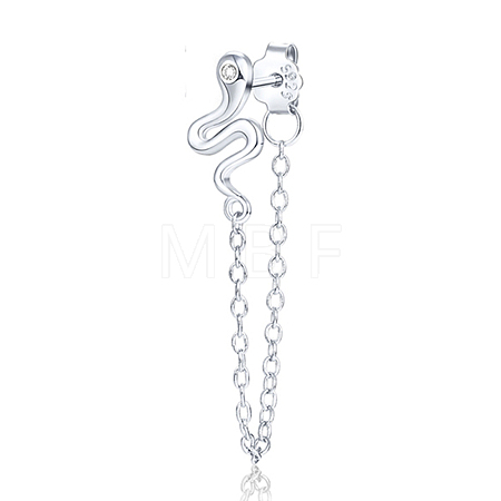 925 Silver Sunflower Star Snake Chain Earrings Fashion Luxury Earrings VT7136-6-1