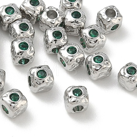 SHEGRACE Brass Cubic Zirconia Beads XGRQ4H195-682P-B-1