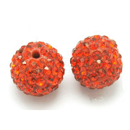 Grade A Rhinestone Pave Disco Ball Beads RB-Q105-4-1