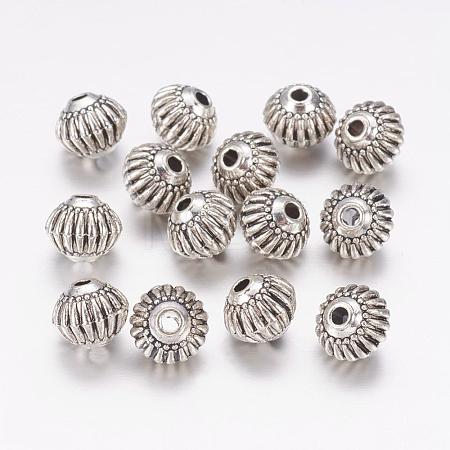 Tibetan Style Alloy Lantern Beads TIBEB-M008-06AS-1