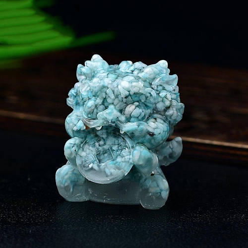 Natural Amazonite PiXiu Display Decorations PW-WG22F9A-02-1