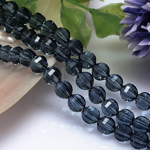Faceted Round Imitation Austrian Crystal Bead Strands G-M182-8mm-20A-1