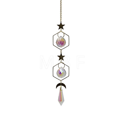 Crystal Glass Sun Catcher Pendant PW-WG9BDCB-05-1