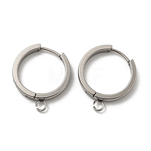 Tarnish Resistant 201 Stainless Steel Huggie Hoop Earrings Findings STAS-A167-01P-P-1