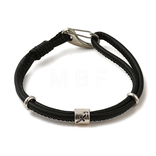 PU Leather Round Cord Multi-strand Bracelets SJEW-K002-07L-1