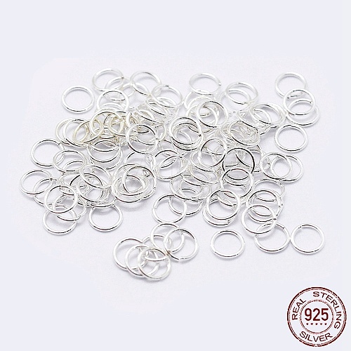 925 Sterling Silver Open Jump Rings STER-F036-02S-0.5x3mm-1