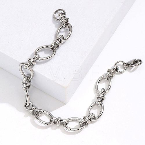 Non-Tarnish Stainless Steel Oval Link Chain Bracelet KM2112-2-1