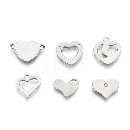 201 Stainless Steel Charms and Links STAS-R118-05-1
