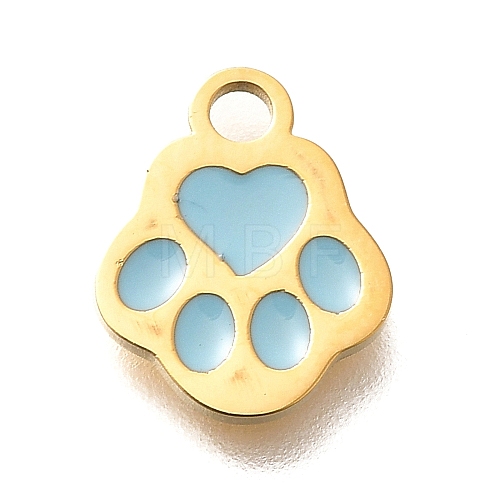 304 Stainless Steel Enamel Charms STAS-L022-466G-03-1